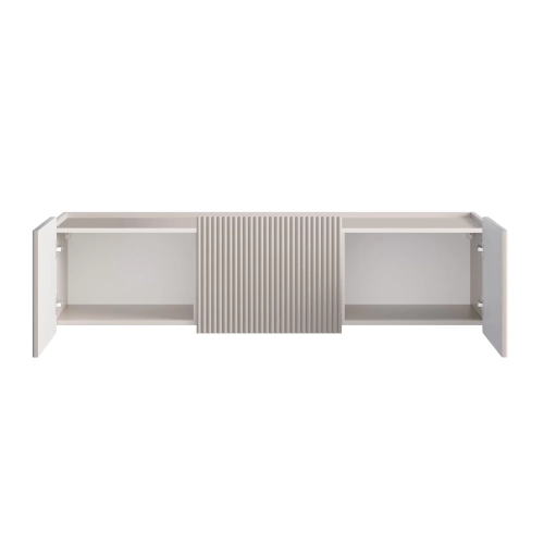 Szafka RTV Malmi 150 cm wisząca - kaszmir / czarny